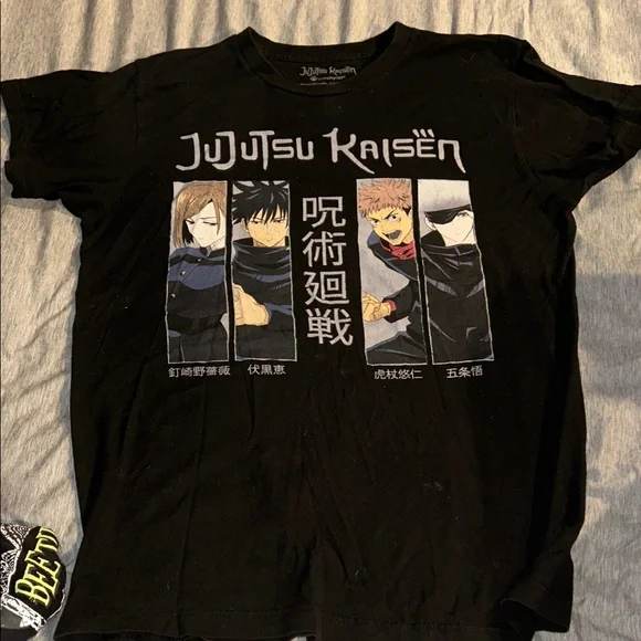 Jujutsu Kaisen Black Graphic Anime T-Shirt - Picture 2 of 4